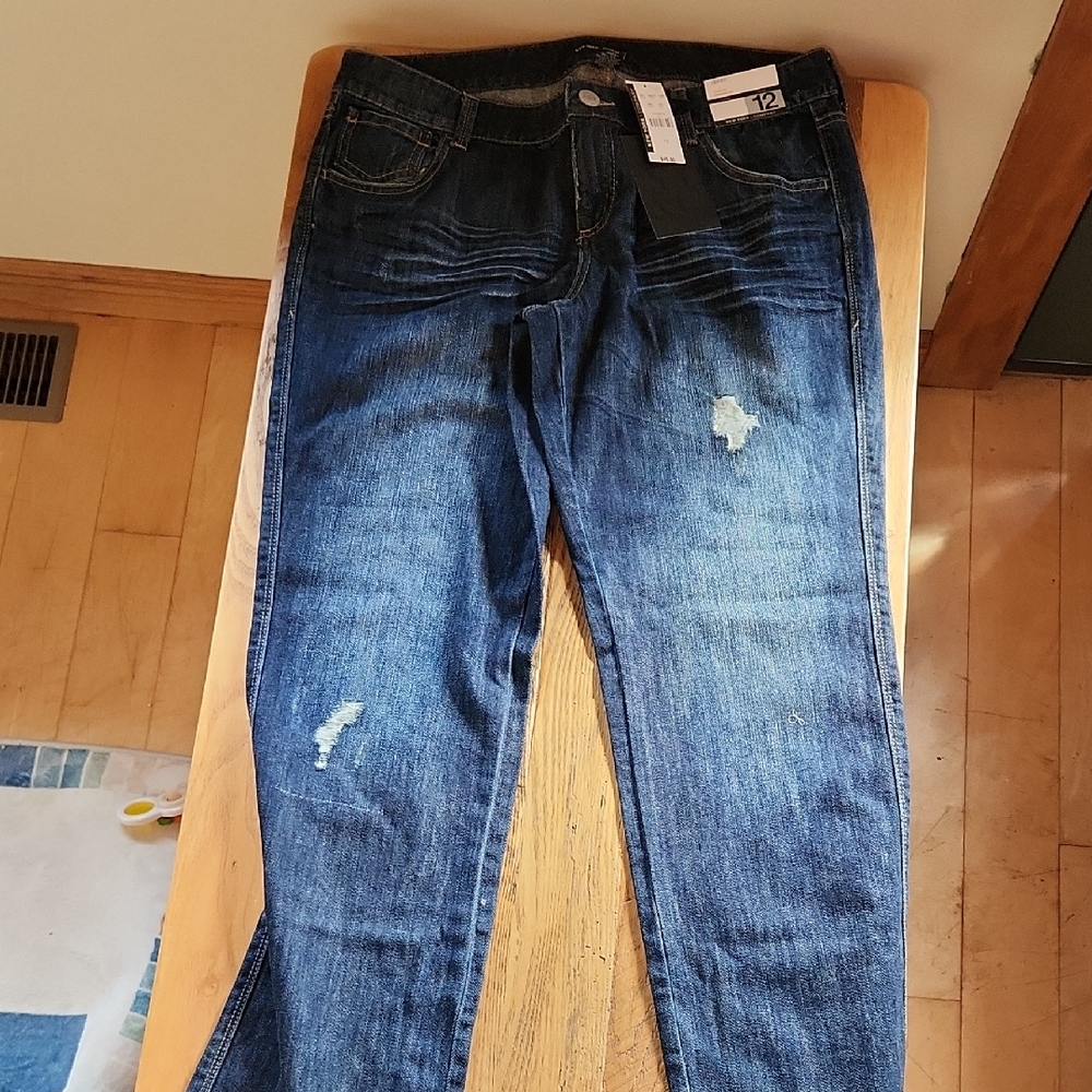 New York & Company Dark Blue Skinny Jeans